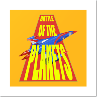 Battle Of The Planets Yellow and Red Posters and Art